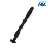 Черный силиконовый уретральный стимулятор - 10 см. - Sex Expert - купить с доставкой в Долгопрудном