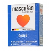 Презервативы с пупырышками Masculan Dotted - 3 шт. - Masculan - купить с доставкой в Долгопрудном
