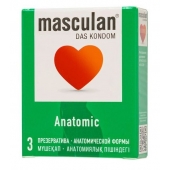 Презервативы анатомической формы Masculan Anatomic - 3 шт. - Masculan - купить с доставкой в Долгопрудном