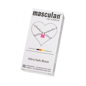 Ультрапрочные презервативы Masculan Ultra Safe Black - 10 шт. - Masculan - купить с доставкой в Долгопрудном