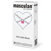 Ультрапрочные презервативы Masculan Ultra Safe Black - 10 шт. - Masculan - купить с доставкой в Долгопрудном