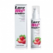 Съедобное согревающее массажное масло Love Me Tender Strawberry с ароматом клубники - 100 мл. - Love to Love - купить с доставкой в Долгопрудном