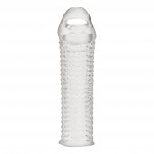 Текстурированная насадка на пенис Clear Textured Penis Enhancing Sleeve Extension - 16,5 см. - BlueLine - в Долгопрудном купить с доставкой