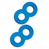 Комплект из 2 эрекционных колец-восьмерок 2-Pack Duo Cock And Ball Stamina Enhancement Ring - BlueLine - в Долгопрудном купить с доставкой