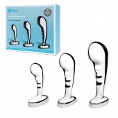 Набор из 3 стальных стимуляторов простаты Stainless Steel P-spot Training Set - b-Vibe - в Долгопрудном купить с доставкой