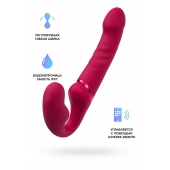 Малиновый безремневой страпон Lapis - 23 см. - Lovense - купить с доставкой в Долгопрудном