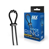 Черное эрекционное кольцо со стимулирующими бусинами - Sex Expert - в Долгопрудном купить с доставкой