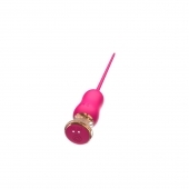 Розовый тонкий стимулятор Nipple Vibrator - 23 см. - I-MOON - купить с доставкой в Долгопрудном