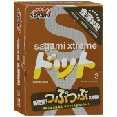 Презервативы Sagami Xtreme FEEL UP с точечной текстурой и линиями прилегания - 3 шт. - Sagami - купить с доставкой в Долгопрудном