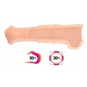 Телесная фантазийная насадка на член Cock Sleeve Size M - KOKOS - в Долгопрудном купить с доставкой