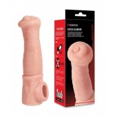 Телесная фантазийная насадка на член Cock Sleeve Size L - KOKOS - в Долгопрудном купить с доставкой