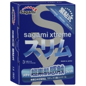 Розовые презервативы Sagami Xtreme FEEL FIT 3D - 3 шт. - Sagami - купить с доставкой в Долгопрудном
