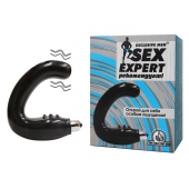 Чёрный массажёр простаты серии Sex Expert - Sex Expert - в Долгопрудном купить с доставкой