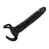 Чёрная насадка-фаллос для двойного проникновения INFLATABLE DILDO SLIM DONG  - 13,5 см. - Toyz4lovers - в Долгопрудном купить с доставкой