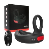 Черное эрекционное виброкольцо Cock Ring с пультом ДУ - I-MOON - в Долгопрудном купить с доставкой