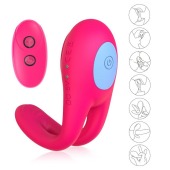 Розовое виброкольцо с пультом ДУ - I-MOON - в Долгопрудном купить с доставкой