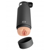 Серый мастурбатор в виде бутылки F*ck Flask - Pipedream - в Долгопрудном купить с доставкой