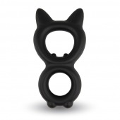Черное двойное эрекционное кольцо Rooster Kalf - Velv or - в Долгопрудном купить с доставкой
