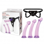 Тренировочный набор с тремя насадками Pegging Training Set - Lux Fetish - купить с доставкой в Долгопрудном