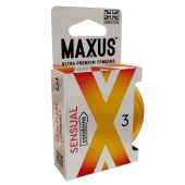 Презервативы анатомической формы Maxus Sensual - 3 шт. - Maxus - купить с доставкой в Долгопрудном