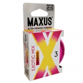 Ароматизированные презервативы Maxus Exotic Mix - 3 шт. - Maxus - купить с доставкой в Долгопрудном