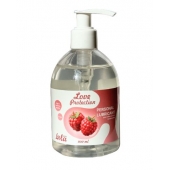 Лубрикант на водной основе Love Protection Raspberry с ароматом малины - 300 мл. - Lola Games - купить с доставкой в Долгопрудном