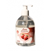 Лубрикант на водной снове Love Protection Strawberry с ароматом клубники - 300 мл. - Lola Games - купить с доставкой в Долгопрудном