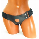 Трусики для страпона коричневого цвета - БДСМ Арсенал - купить с доставкой в Долгопрудном