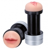 Двусторонний мастурбатор REALSTUFF 2 IN 1 HUMMER MOUTH   VAGINA - ротик и вагина - Dream Toys - в Долгопрудном купить с доставкой