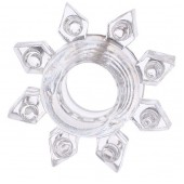 Прозрачное гелевое эрекционное кольцо-звезда - Toyfa Basic - в Долгопрудном купить с доставкой