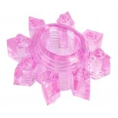 Розовое гелевое эрекционное кольцо-звезда - Toyfa Basic - в Долгопрудном купить с доставкой