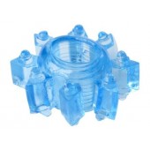 Голубая гелевая насадка-звезда - Toyfa Basic - в Долгопрудном купить с доставкой