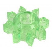 Зеленое эрекционное кольцо-звезда - Toyfa Basic - в Долгопрудном купить с доставкой