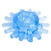 Голубая гелевая насадка с шипиками - Toyfa Basic - в Долгопрудном купить с доставкой