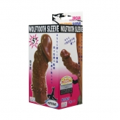 Коричневая насадка на пенис Wolftooth Sleeve - 13 см. - Baile - в Долгопрудном купить с доставкой