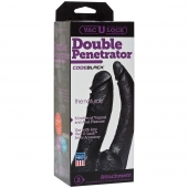 Черная насадка-фаллоимитатор для двойной стимуляции Double Penetrator - 16 см. - Doc Johnson - купить с доставкой в Долгопрудном