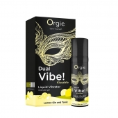 Съедобный жидкий вибратор Dual Vibe! со вкусом лимонного джина с тоником - 15 мл. - ORGIE - купить с доставкой в Долгопрудном