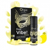 Съедобный жидкий вибратор Dual Vibe! со вкусом лимонного джина с тоником - 15 мл. - ORGIE - купить с доставкой в Долгопрудном