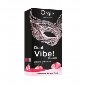 Съедобный жидкий вибратор Dual Vibe! со вкусом клубничного джина с тоником - 15 мл. - ORGIE - купить с доставкой в Долгопрудном