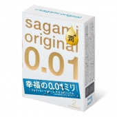 Увлажнённые презервативы Sagami Original 0.01 Extra Lub - 2 шт. - Sagami - купить с доставкой в Долгопрудном