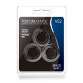 Набор из 3 черных эрекционных колец Black Small Penis Rings - Blush Novelties - в Долгопрудном купить с доставкой