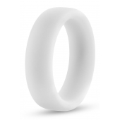 Белое люминесцентное эрекционное кольцо Silicone Glo Cock Ring - Blush Novelties - в Долгопрудном купить с доставкой