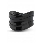 Черное эрекционное кольцо на мошонку Beef Ball Stretcher Snug - Blush Novelties - в Долгопрудном купить с доставкой