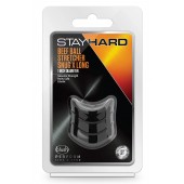 Черное эрекционное кольцо на мошонку Beef Ball Stretcher Snug X Long - Blush Novelties - в Долгопрудном купить с доставкой