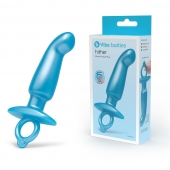 Голубая анальная пробка для массажа простаты Hither Silicone Prostate Plug - 14,3 см. - b-Vibe - в Долгопрудном купить с доставкой