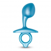 Голубая анальная пробка для массажа простаты Bulb Silicone Prostate Plug - 10,7 см. - b-Vibe - в Долгопрудном купить с доставкой