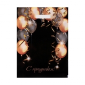 Пакет с вырубной ручкой и принтом в виде шариков (30х40 см) - Сима-Ленд - купить с доставкой в Долгопрудном