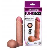 Фаллическая насадка для страпона UNICOCK 8  - 20 см. - LOVETOY (А-Полимер) - купить с доставкой в Долгопрудном