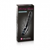 Вибратор с электростимуляцией Sizzling Simon Black Edition - 27 см. - MyStim - купить с доставкой в Долгопрудном