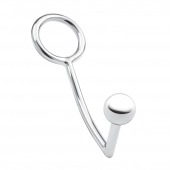 Кольцо на пенис с анальным стимулятором Stainless Steel Anal Hook   Cock Ring - BlueLine - в Долгопрудном купить с доставкой